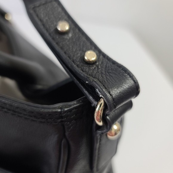 Kate Spade New York Primrose Hill Goldie Bow Satchel Black Leather Handbag Purse - Picture 15 of 16